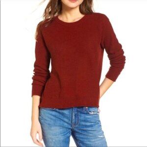 MADEWELL Province Cross-Back Pullover Sweater Color Burnt Orange Size XS